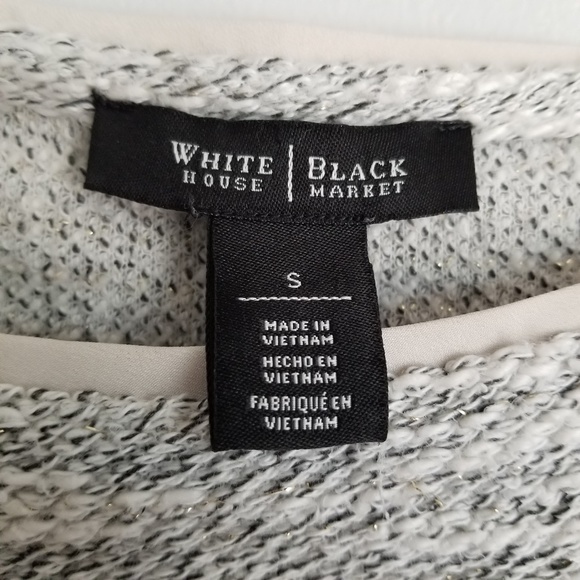 Long sleeve sweater/blouse small sheer knit top - Picture 3 of 4